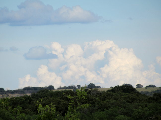 clouds and hillside