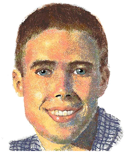 mspaint portrait - checked shirt